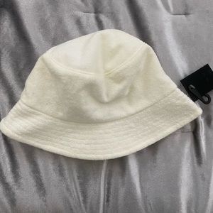 Creme Terry Cloth Bucket Hat